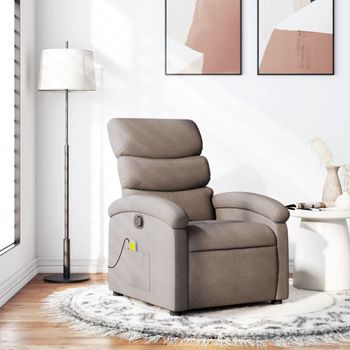 Sillón De Masaje | Sillón De Salón | Silla Reclinable De Tela Gris Taupécfw791942