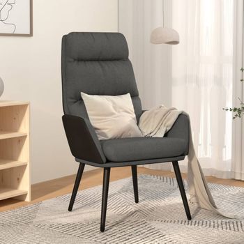 Sillón De Relax | Sillón De Salón | Silla Relax De Tela Gris Oscurocfw792062