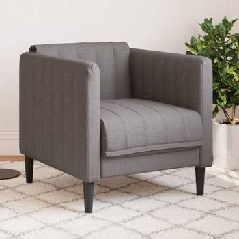 Sillón De Salón | Silla | Sillón De Tela Gris Taupecfw792137