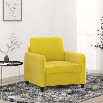 Sillón De Salón | Silla | Sillón De Terciopelo Amarillo 60 Cmcfw792165