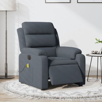 Sillón Reclinable De Masaje | Sillón De Salón | Silla Eléctrico Terciopelo Gris Oscurocfw792595