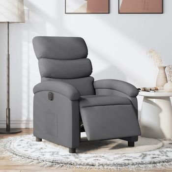 Sillón De Salón | Silla | Sillón Reclinable Eléctrico De Tela Gris Oscurocfw792699