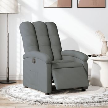 Sillón De Salón | Silla | Sillón Reclinable Eléctrico De Tela Gris Oscurocfw792701