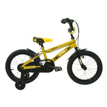 Bicicleta para niños vidaXL 16 pulgadas negro y rosa, Bicicletas