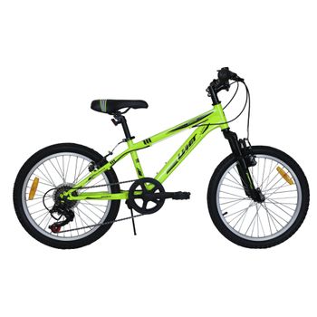 Bicicleta Infantil De Montaña 20" Umit Suspension Verde 6 Velocidades