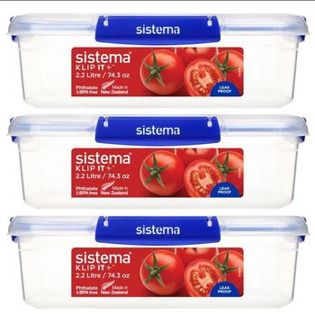 Pack De 3 Herméticos Klip It+ Sistema 2.2 L