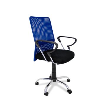 Sillas De Oficina Con Asiento Textil Color Azul. Modelo Helena