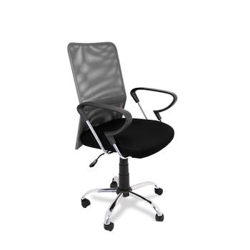 Sillas De Oficina Con Asiento Textil Color Gris. Modelo Helena