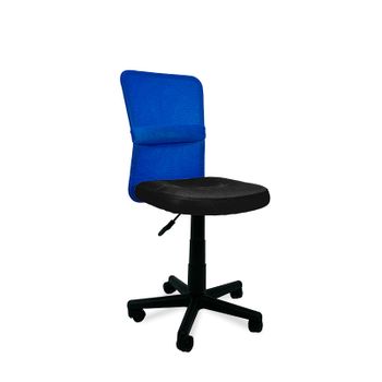 Sillas De Oficina Con Asiento Textil Color Negro-azul. Modelo Alba