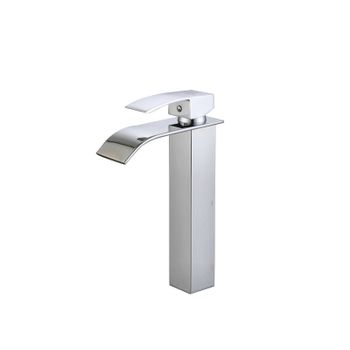 Universal De Grifería Gl11068 Bariloche Grifo Monomando Lavabo Caño Cascada Cromo