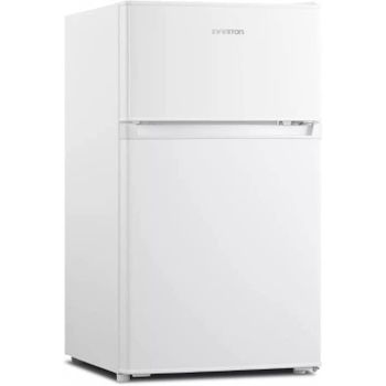 HOMCOM Mini Nevera Silenciosa 46 L Clase F Frigorífico Pequeño con  Temperatura Regulable y Puerta Reversible para Salón Habitación Oficina  48x44x49 cm Blanco - Conforama