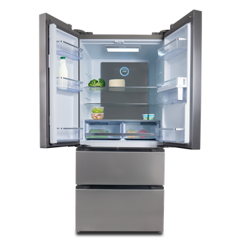 Infiniton Frd-a182id - Frigorífico Americano-frances, Inox, Alto 183cm, 506 Litros, Inverter, No Frost, Dispensador De Agua, Clase A++/e