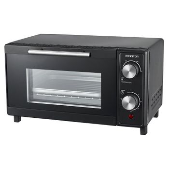 HOMCOM Horno Eléctrico Sobremesa 10 Litros 750W Horno Eléctrico Pequeño con  Temperatura hasta 230 ℃ Temporizador 60 Minutos Bandeja y Rejilla