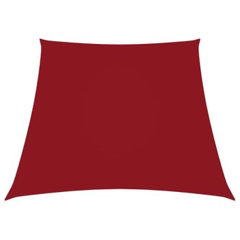Toldo De Vela | Vela De Sombra | Vela Parasol Trapezoidal De Tela Oxford Rojo 2/4x3 M Cfw52998