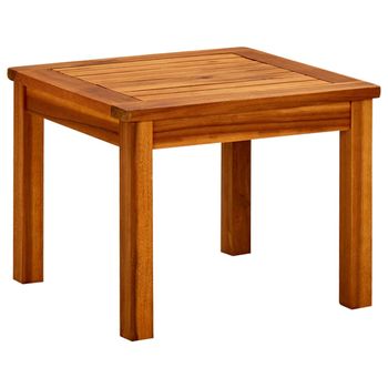 Mesa De Centro De Jardín | Mesa De Exterior Madera Maciza De Acacia 45x45x36 Cm Cfw60662