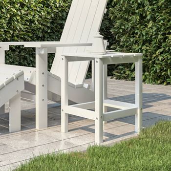 Mesa De Jardín | Mesa De Exterior Adirondack Hdpe Blanca 38x38x46 Cm Cfw86320