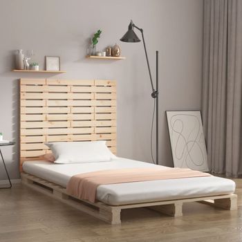 Cabecero De Cama De Pared | Panel De Cabecera Madera Maciza De Pino 96x3x91,5 Cm Cfw591859