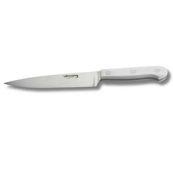 Cuchillo Verdulero Domestic White, Acero Inoxidable, Uso Doméstico, Hoja 15 Cm, Mango Ergonómico, Fabricado En España, Keroppa