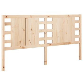 Cabecero De Cama Madera Maciza De Pino 126x4x100 Cm