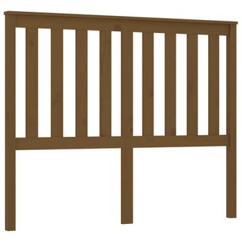 Cabecero De Cama Madera Maciza De Pino Marrón Miel 146x6x101 Cm