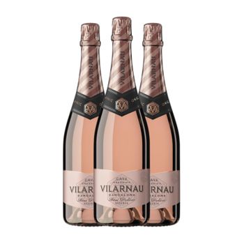 Vilarnau Rosé Delicat Brut Cava Reserva 75 Cl 12% Vol. (pack De 3 Unidades)