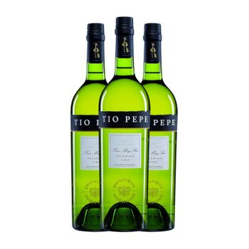 González Byass Vino Generoso Tío Pepe Fino Extra Seco Jerez-xérès-sherry 75 Cl 15% Vol. (pack De 3 Unidades)