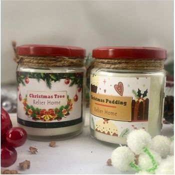 Set Velas Aromáticas De Navidad Con Cera De Soja Vegetal/velas Decoraticas Veganas Y Ecológicas