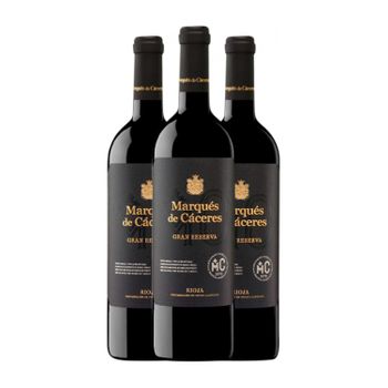 Marqués De Cáceres Vino Tinto Rioja Gran Reserva 75 Cl 14% Vol. (pack De 3 Unidades)