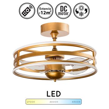 Ventilador De Techo Sin Aspas Noaton 11055w Callisto / 55cm / Con Luz Led Y  Mando con Ofertas en Carrefour