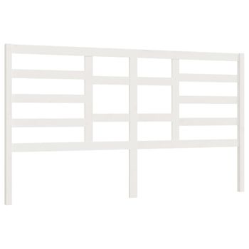 Cabecero De Cama Madera Maciza De Pino Blanco 186x4x104 Cm