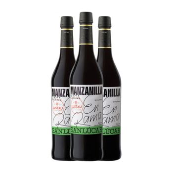 Lustau Vino Generoso 3 En Rama Manzanilla-sanlúcar Botella Medium 50 Cl 19% Vol. (pack De 3 Unidades)
