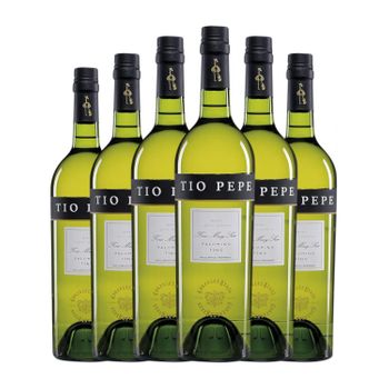 González Byass Vino Generoso Tío Pepe Fino Extra Seco Jerez-xérès-sherry 75 Cl 15% Vol. (pack De 6 Unidades)