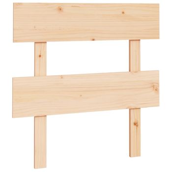 Cabecero De Cama Madera Maciza De Pino 103,5x3x81 Cm