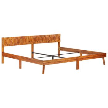 Estructura De Cama De Madera Maciza De Sheesham 200x200 Cm