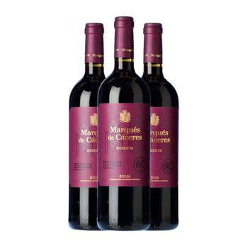 Marqués De Cáceres Vino Tinto Rioja Reserva 75 Cl 14% Vol. (pack De 3 Unidades)