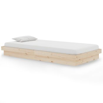 Estructura De Cama Madera Maciza 100x200 Cm