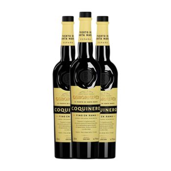 Osborne Vino Generoso Coquinero Fino En Rama Jerez-xérès-sherry Botella Medium 50 Cl 17% Vol. (caja De 3 Unidades)