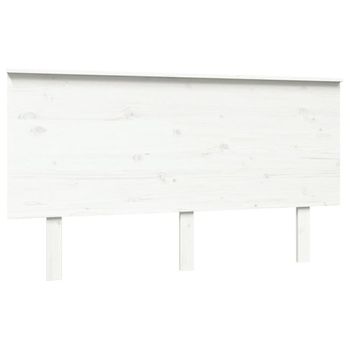 Cabecero De Cama Madera Maciza De Pino Blanco 144x6x82,5 Cm