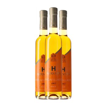 Harvey's Vino Generoso Amontillado Seco Jerez-xérès-sherry Botella Medium 50 Cl 19% Vol. (pack De 3 Unidades)