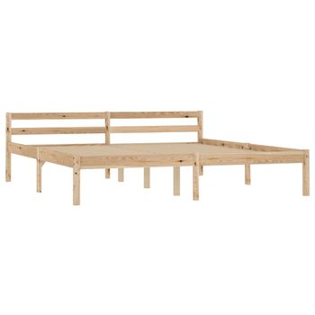 Estructura De Cama De Madera Maciza De Pino 180x200 Cm