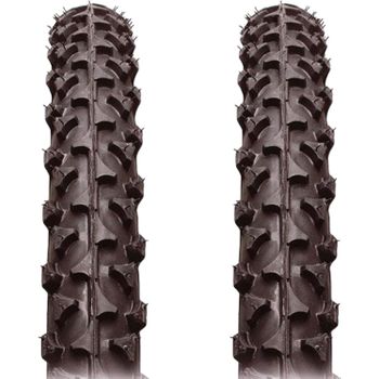 2 Cubiertas De Bicicleta Mtb 26x1.90 Negras Con Taco (47-507)