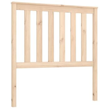 Cabecero De Cama Madera Maciza De Pino 96x6x101 Cm