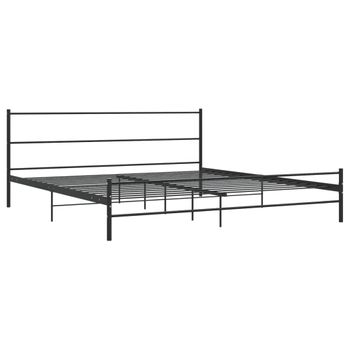 Estructura De Cama De Metal Negro 180x200 Cm