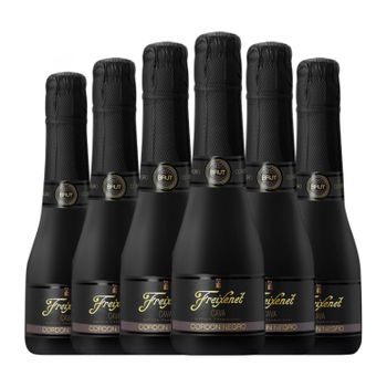 Freixenet Cordón Negro Mini Black Brut Cava Reserva Botellín 20 Cl 11.5% Vol. (pack De 6 Unidades)