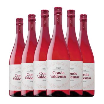 Valdemar Vino Rosado Conde De Valdemar Rosé Rioja Joven 75 Cl 13.5% Vol. (pack De 6 Unidades)