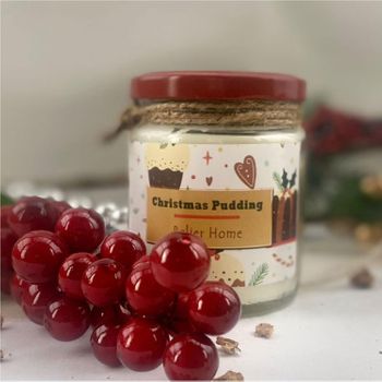 Vela Aromatica Navidad De Cera De Soja Vegetal Con Aroma "pudding"