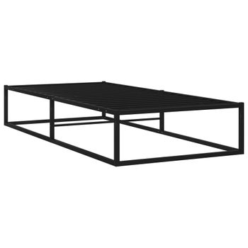 Estructura De Cama De Metal Negro 100x200 Cm