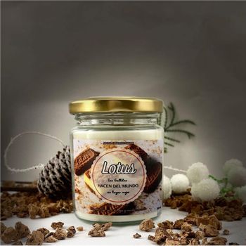 Vela Aromatica De Cera De Soja Aroma A Galleta "lotus"