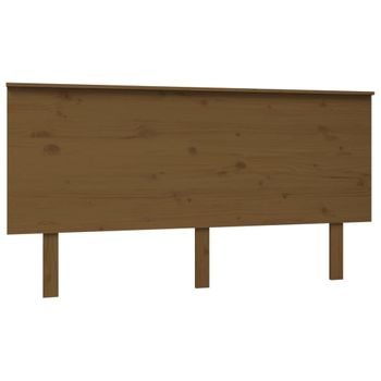 Cabecero De Cama Madera Maciza De Pino Marrón Miel 154x6x82,5cm