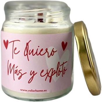 Vela Aromática Regalo De San Valentín Para Enamorados - Vela Creada Con Cera De Soja Con La Frase "te Quiero Más Y Exploto"